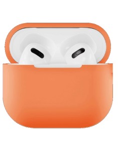 Силиконовый чехол VLP Silicone Case Soft Touch с кольцом для Apple AirPods 3 Orange