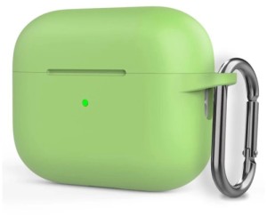 Силиконовый чехол для Apple AirPods 4 с карабином Light Green