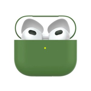 Силиконовый чехол для Apple AirPods 4 с карабином Khaki