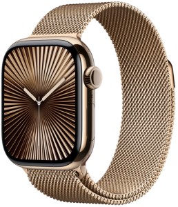 Умные часы Apple Watch Series 10 46 мм, S/M 130-180 мм, Titanium Case Cellular, Milanese Loop, Gold