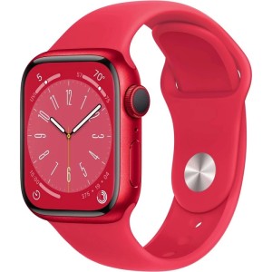 Умные часы Apple Watch Series 8 GPS 45mm Aluminium Case with (PRODUCT) Red Sport Band MNP43