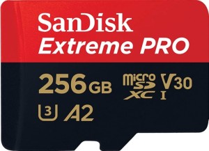 Карта памяти micro SDXC 256Gb Sandisk Extreme Pro UHS-I U3 V30 A2 + ADP (200/140 MB/s)