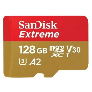 Карта памяти micro SDXC 128Gb Sandisk Extreme UHS-I U3 V30 A2 + ADP (190/90 MB/s)