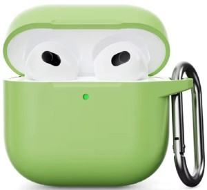 Силиконовый защитный чехол для AirPods 4, светло-зелёный (Matcha green)