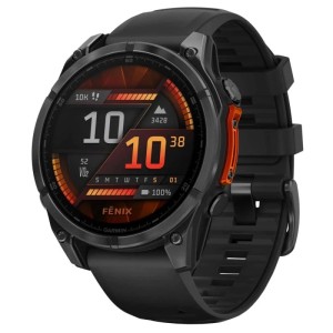 Умные часы Garmin Fenix 8, 47 мм, Amoled Slate Gray/Black, черный