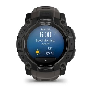 Умные часы Garmin Instinct 3 50mm, AMOLED Black with Charcoal Band