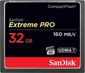 Карта памяти SanDisk 32GB Extreme PRO CompactFlash Memory Card UDMA 7 Speed Up To 160MB/s (SDCFXPS-032G-X46)