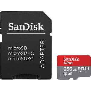 Карта памяти SanDisk 256GB Ultra microSDXC UHS-I Memory Card with Adapter - 150MB/s (SDSQUAC-256G-GN6MA)