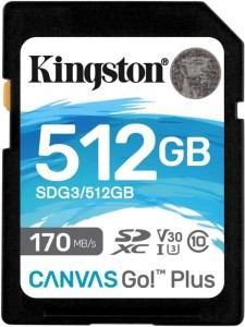 Карта памяти Kingston SDXC 512Gb Class 10 SDG3/512GB