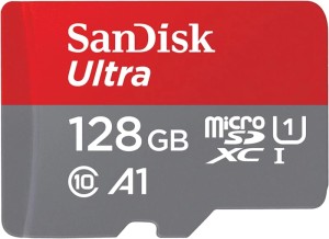 Карта памяти SanDisk 128GB Ultra microSDXC UHS-I Memory Card with Adapter - 140MB/s (SDSQUAB-128G-GN6MA)