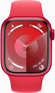 Умные часы Apple Watch Series 9 41 мм Aluminium Case GPS, PRODUCT(Red) Sport Band - S/M, красный