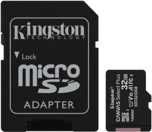 Карта памяти Micro SD Kingston Canvas Select Plus 32GB Class10 100MB/s (SDCS2/32GB) + SD adapter