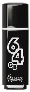 USB Флеш-накопитель Smartbuy Glossy series USB 2.0 64GB Черный (SB64GBGS-K)