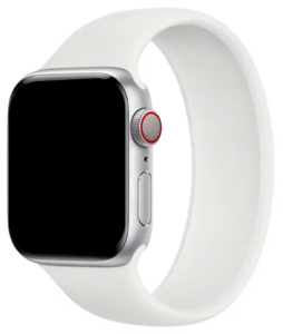 Ремешок монобраслет силиконовый для Apple Watch 42/44/45/49mm White (Белый)