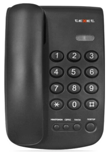 Проводной телефон Texet TX-241 Black (Черный)