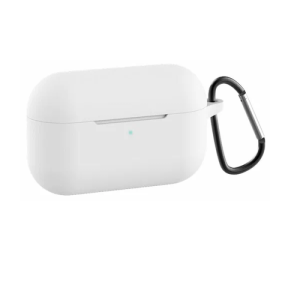 Силиконовый чехол для Apple AirPods Pro с карабином White