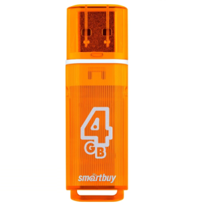 USB Флеш-накопитель Smartbuy Glossy series USB 2.0 4GB Оранжевый (SB4GBGS-Or)