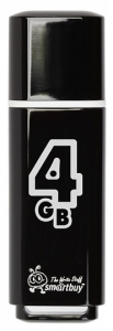 USB Флеш-накопитель Smartbuy Glossy series USB 2.0 4GB Черный (SB4GBGS-K)