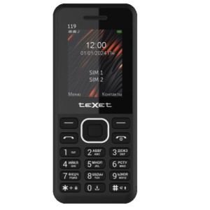 Телефон Texet TM-119 Dual Sim Без З/У Black (Черный)