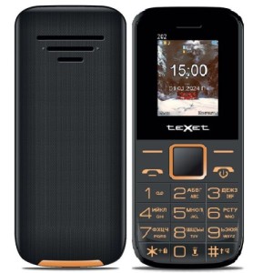 Телефон Texet TM-202 Dual Sim Black (Черный)