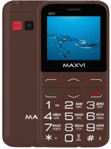 Телефон MAXVI B231 Brown (Коричневый)