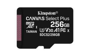 Карта памяти Micro SD Kingston Canvas Select Plus 256GB Class10 100MB/s (SDCS2/256GBSP)