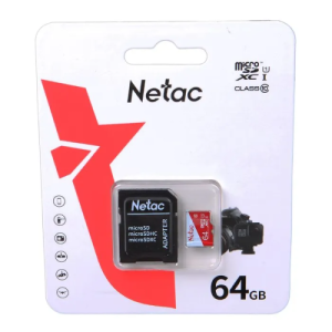 Карта памяти Netac P500 Eco 64GB Class10 (NT02P500ECO-064G-R) + SD adapter