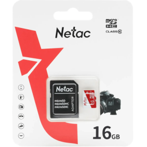 Карта памяти Netac P500 Eco 16GB Class10 (NT02P500ECO-016G-R) + SD adapter