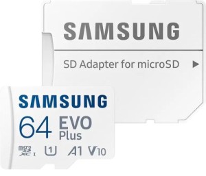 Карта памяти Micro SD Samsung EVO Plus 64GB Class10 130MB/s (MB-MC64KA) + SD adapter