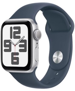 Apple Watch Series SE Gen 2 2023 40 мм Aluminium Case GPS, Silver/Storm Blue Sport Band