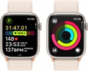 Умные часы Apple Watch Series 9 GPS 41mm Starlight Aluminum Case with Starlight Loop MR8V3