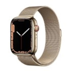 Apple Watch Series 7 GPS + Cellular 41mm Stainless Steel Case with Milanese Loop (gold / золотистый)