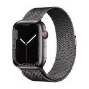 Apple Watch Series 7 GPS + Cellular 45mm Stainless Steel Case with Milanese Loop (graphite / графит)