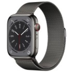 Apple Watch Series 8 GPS + Cellular 41mm Stainless Steel Case with Milanese Loop (graphite / графит)