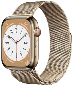 Умные часы Apple Watch Series 8 45 мм Steel Case GPS + Cellular, gold milanese, R