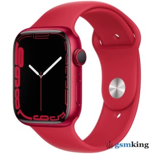 Apple Watch Series 7 GPS 45mm (PRODUCT)RED Aluminum Case with Sport Band (PRODUCT)RED (Красный) MKN93LL/A