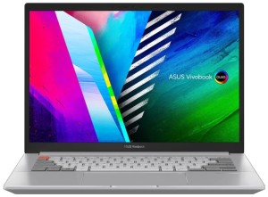 Ноутбук ASUS VivoBook Pro 14 N7400PC-KM024W 14" (2880x1800, Intel Core i5 3.1 ГГц, RAM 8 ГБ, SSD 512 ГБ, GeForce RTX 3050, Windows 11 Home), 90NB0U44-M02770, серебристый