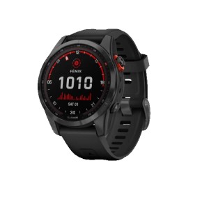 Часы Garmin Fenix 7S Solar серый с черным ремешком