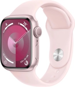 Умные часы Apple Watch Series 9 41 мм Aluminium Case GPS, Pink/Light Pink Sport Band, S/M