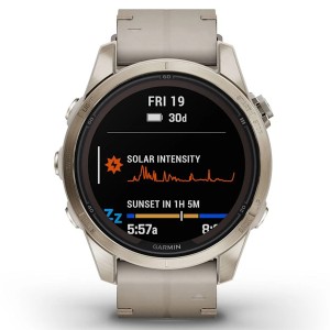 Смарт-часы Garmin Fenix 7S Pro Sapphire Solar Edition Leather Band