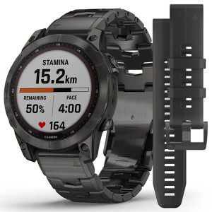 Смарт-часы Garmin Fenix 7 Sapphire Solar Edition Vented Titanium Band