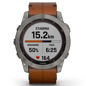 Смарт-часы Garmin Fenix 7X Sapphire Solar Edition Leather Band