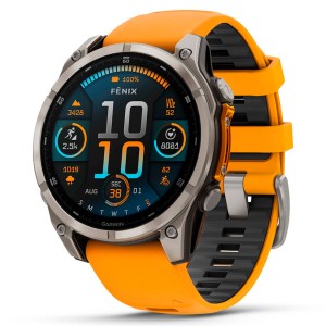 Смарт-часы Garmin Fenix 8 47 mm AMOLED Sapphire Titanium with Silicone Band