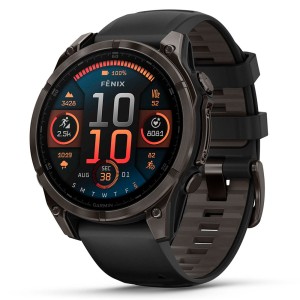 Смарт-часы Garmin Fenix 8 47 mm AMOLED Sapphire Titanium with Silicone Band