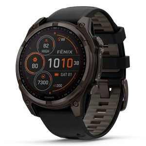 Смарт-часы Garmin Fenix 8 47 mm Solar Sapphire Titanium with Silicone Band