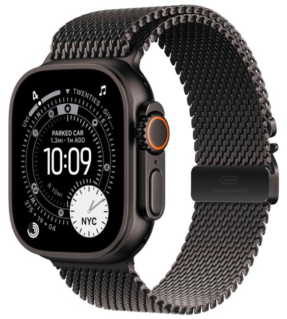 Смарт-часы Apple Watch Ultra 3 (2025) 49mm Black Titanium Case GPS + Cellular with Titanium Milanese Loop